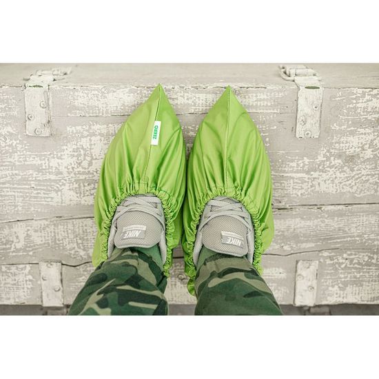 Многоразовые бахилы ZEERO Dewspo с мешочком, зеленые