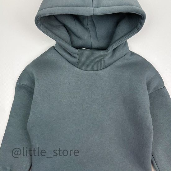 Комплект из футера с начесом, Темно-серый