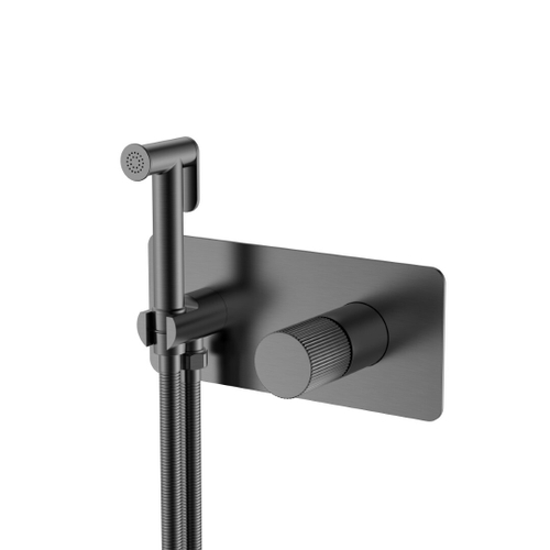 Boheme Смеситель гигиенический STICK Gun Metal LINEA