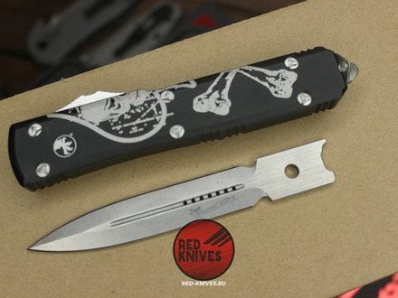 Клинок для Microtech Ultratech Ultratech Death Card D/E "Memento Mori" A+++ - финиш апокалиптик