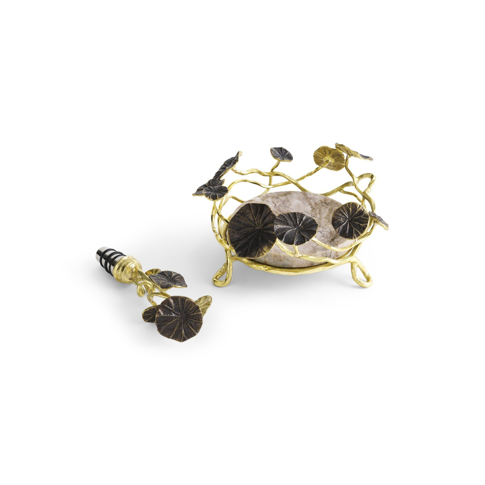 Набор подставка и стоппер для бутылки Michael Aram Сад Моне