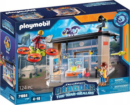 Конструктор Playmobil Dragons The Nine Realms - Лаборатория ICARIS + дракончик + 2 фигурки - Плеймобиль Драконы 71084