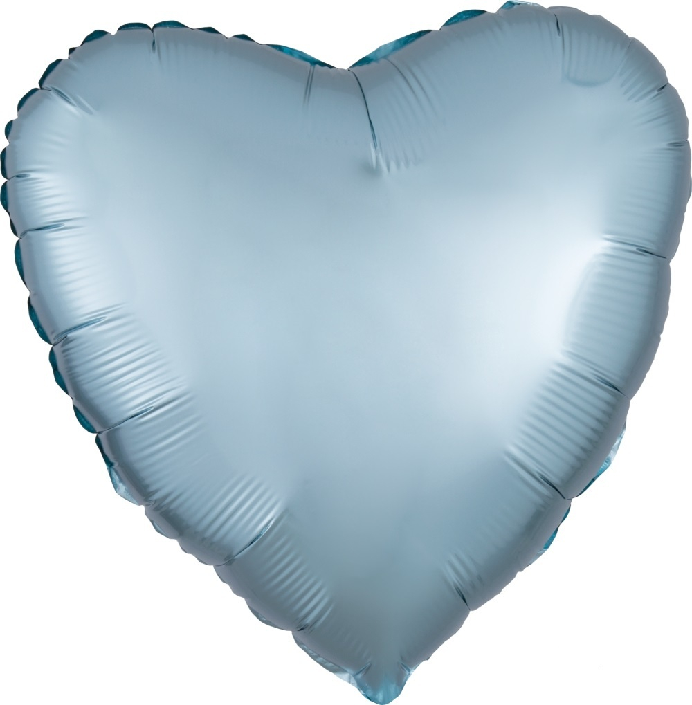 Сердце "Голубое сатин" 46 см