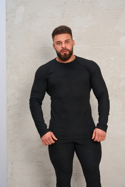 Комплект термобелья мужского двухсторонего ТМ LEGENDA черное/серый камуфляж