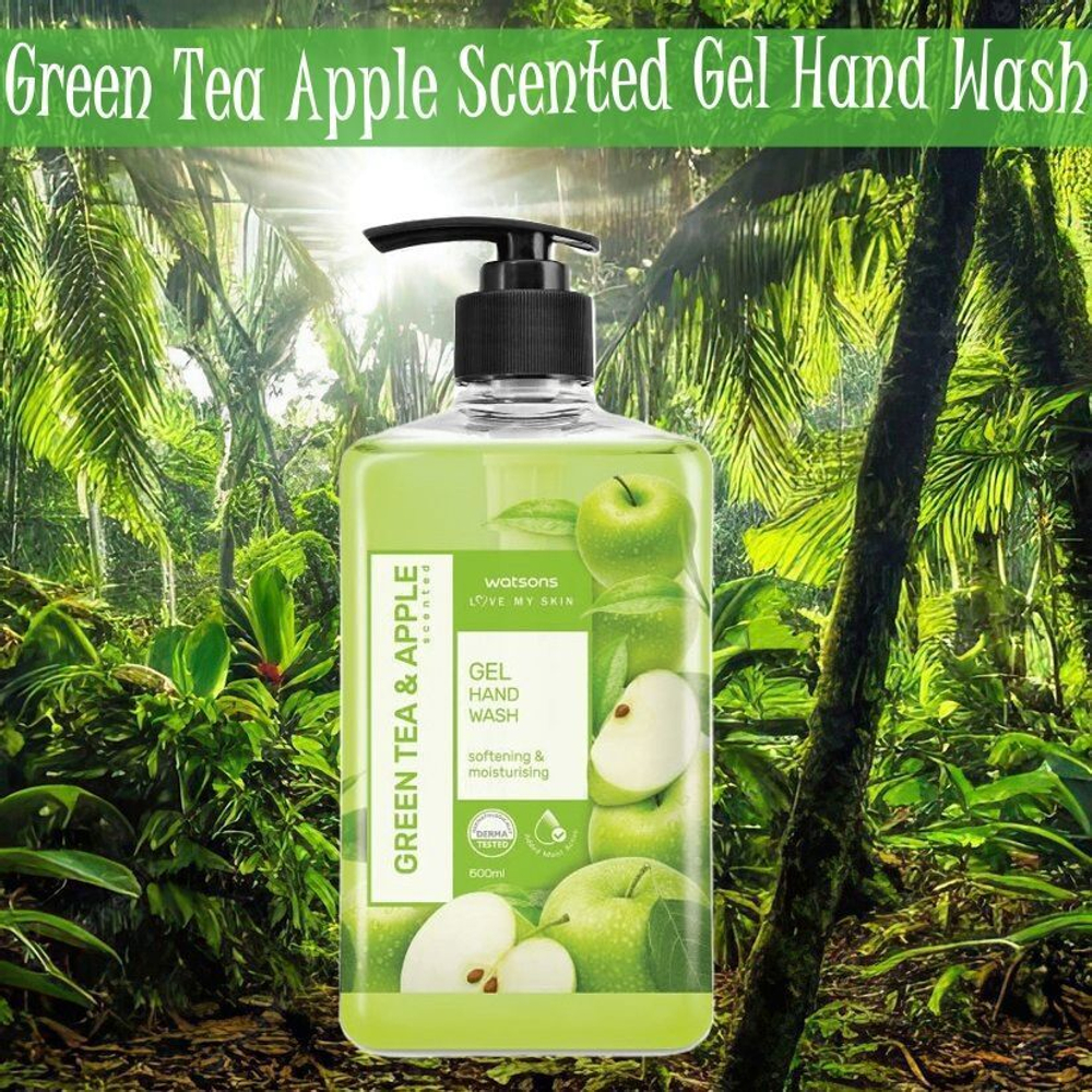 🍏Жидкое мыло для мытья рук (с ароматом зеленого чая и яблока)🍃