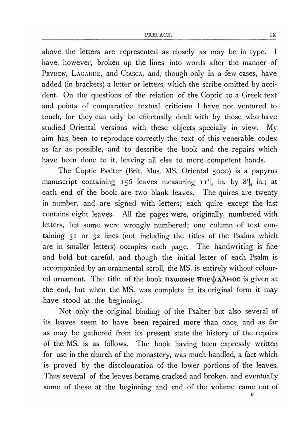 The earliest known Coptic Psalter. The text, in the dialect of Upper Egypt, edited from the unique papyrus codex Oriental 5000 in the British museum | E. A. Wallis Budge