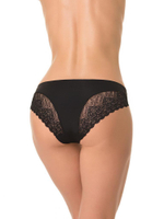 Женские трусики-слипы с кружевными вставками (Размер: L) (Цвет: молочный)