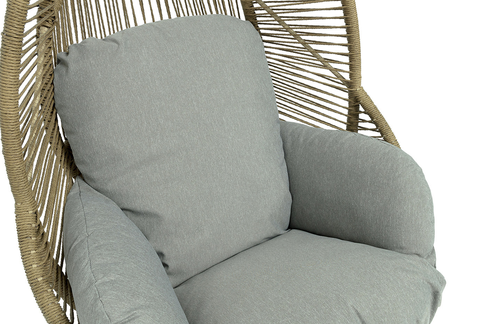 "Барселона" кресло-кокон из искусственного ротанга, цвет соломенный