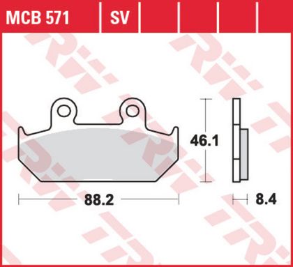 Колодки тормозные дисковые передние TRW MCB571