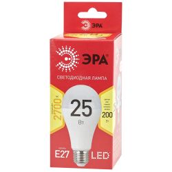 Лампа светодиодная ЭРА RED LINE LED A65-25W-827-E27 R 25Вт груша теплый белый свет Е27