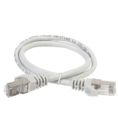 ITK Коммутационный шнур (патч-корд), кат.5Е FTP, LSZH, 3м, серый