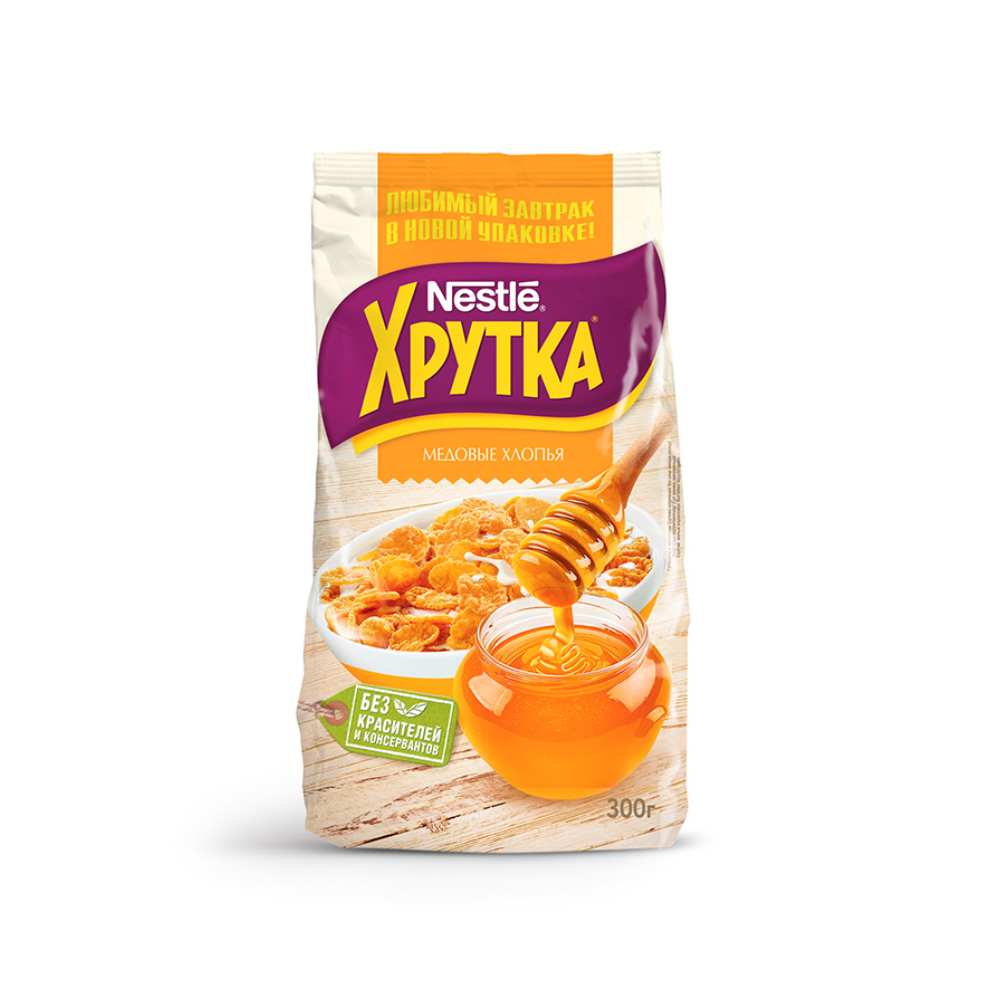 Готовый завтрак Nestle Хрутка медовые хлопья 300 гр