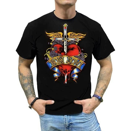 Футболка Bon Jovi (Меч в сердце) (S)