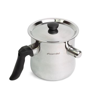 Молоковарка 1 литр со свистком Kamille KM-5840 из нержавеющей стали