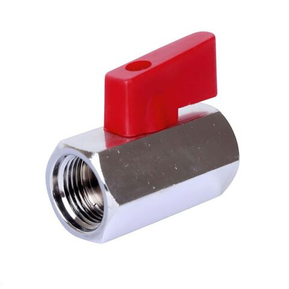 ViEiR шаровой кран ВР-ВР 1/2" mini, красн. и син. ручки (VRFF3)