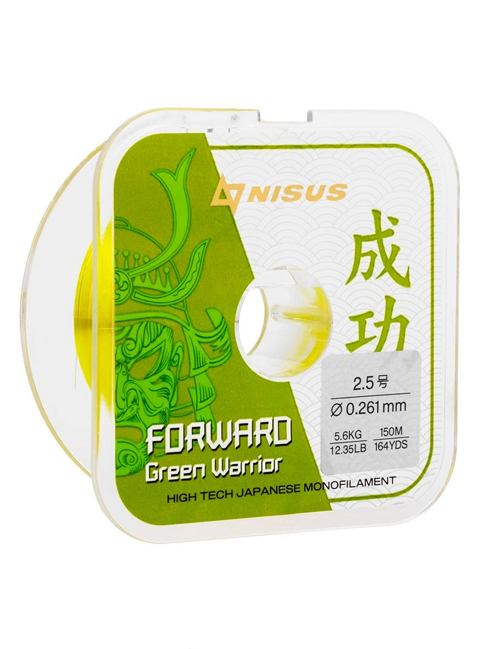 Леска для рыбалки Nisus FORWARD Green Warrior Nylon 0,309mm/100m (N-FGW-0309-100)