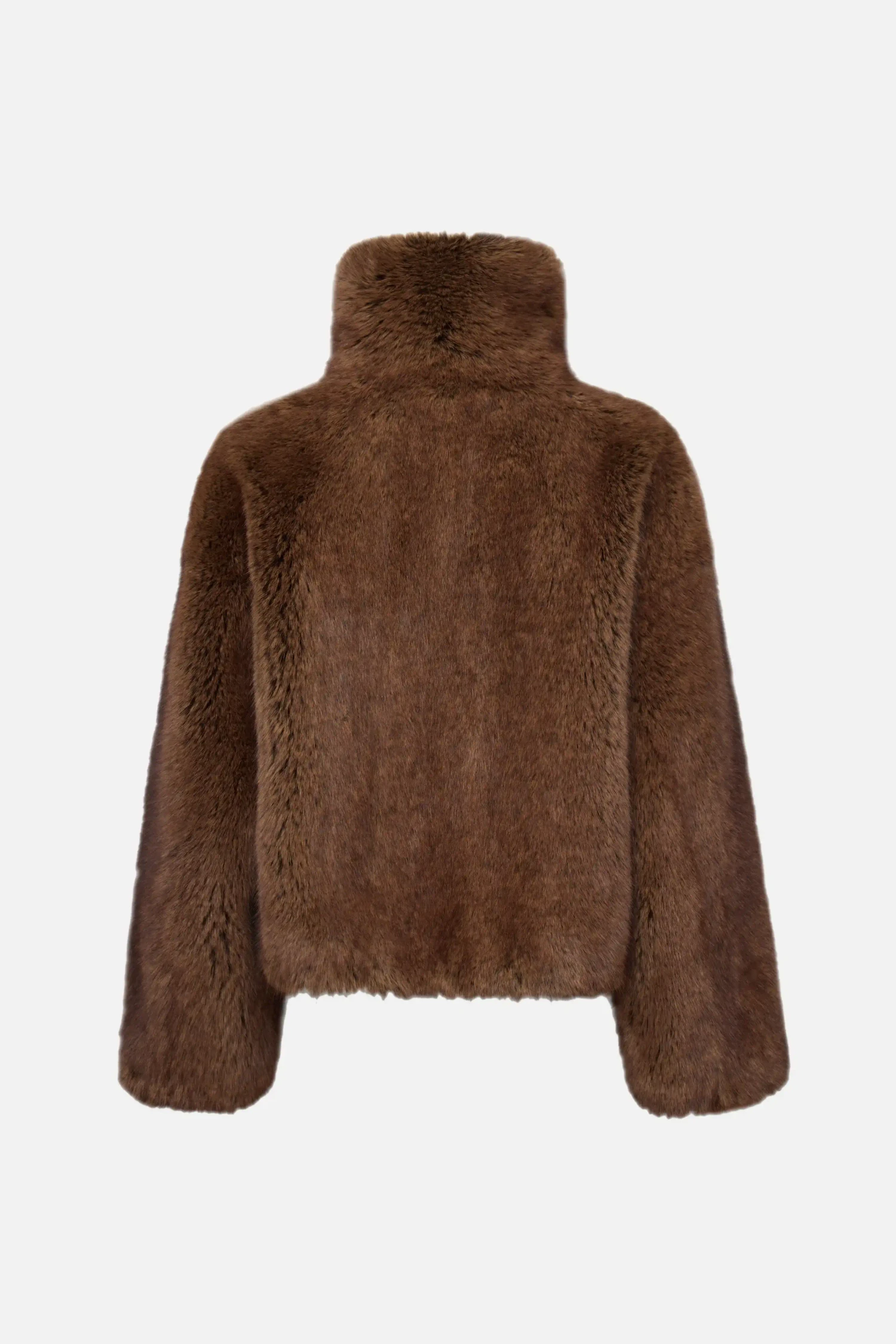 Укороченная шуба из экомеха