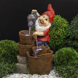 GAUF-01 GREEN APPLE Уличный фонтан Гном с лейкой 60 см