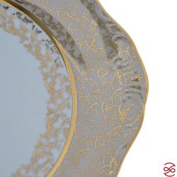 Блюдо круглое Queen's Crown Aristokrat Лист бежевый 27 см