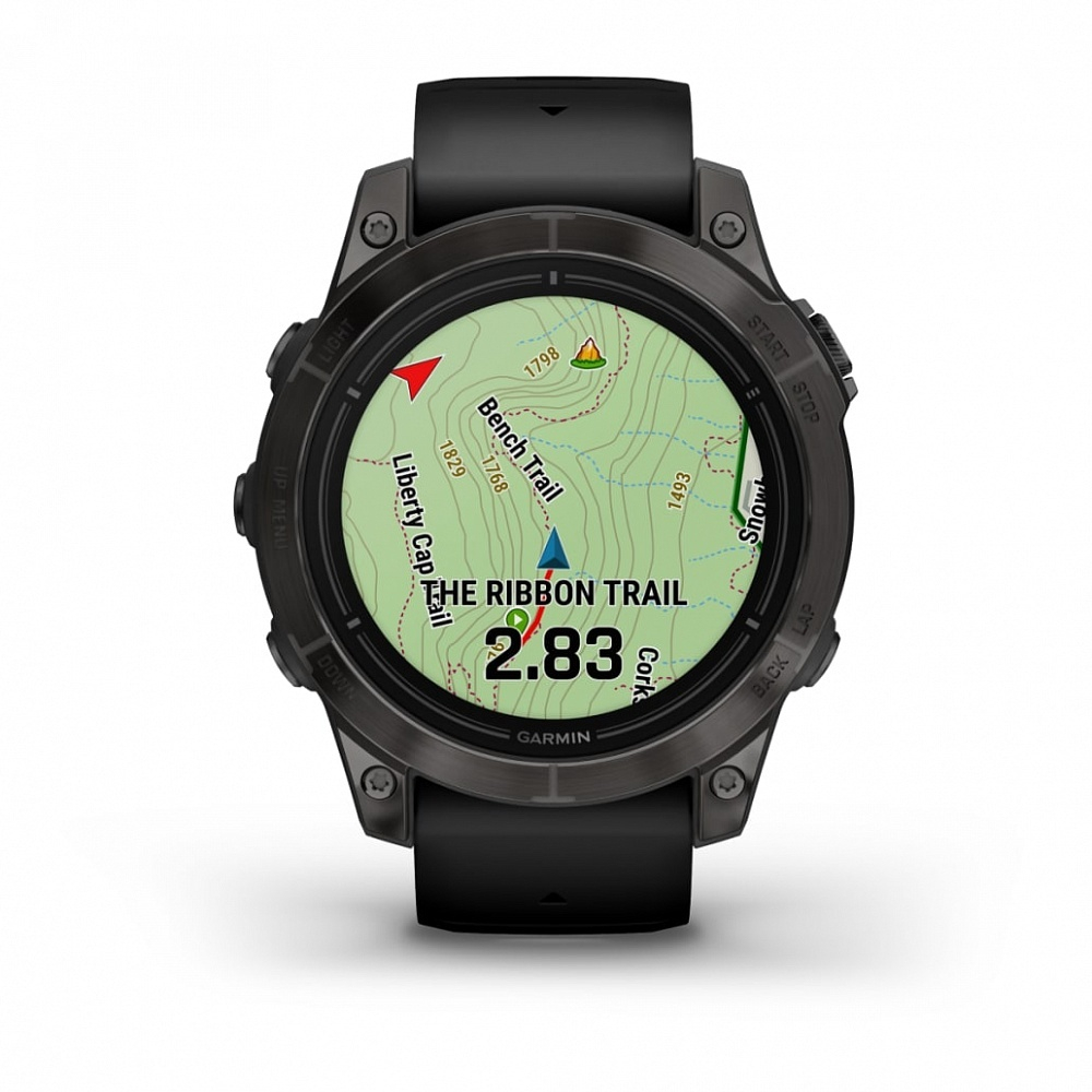 Смарт часы Garmin Epix Pro (Gen 2) Standard Edition 47 мм, серый, черный ремешок
