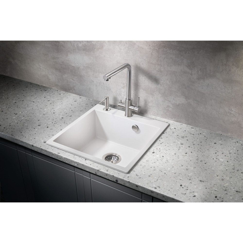 Мойка для кухни MILACIO Murcia 51 Cuarzo MC.77022, белый