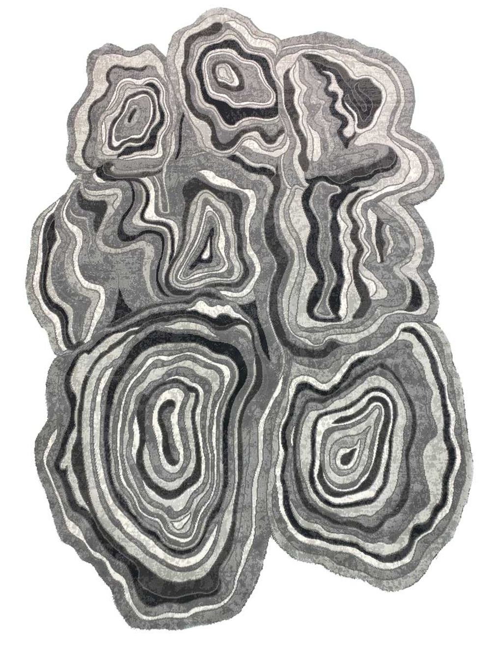 Ковер Safir 00841G Grey/Grey Нестандартная (0.78 x 1.5)
