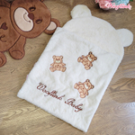 017 Комплект молочный: коврик + плед для маленьких собак "Мишки" / "Teddies" Wooflink