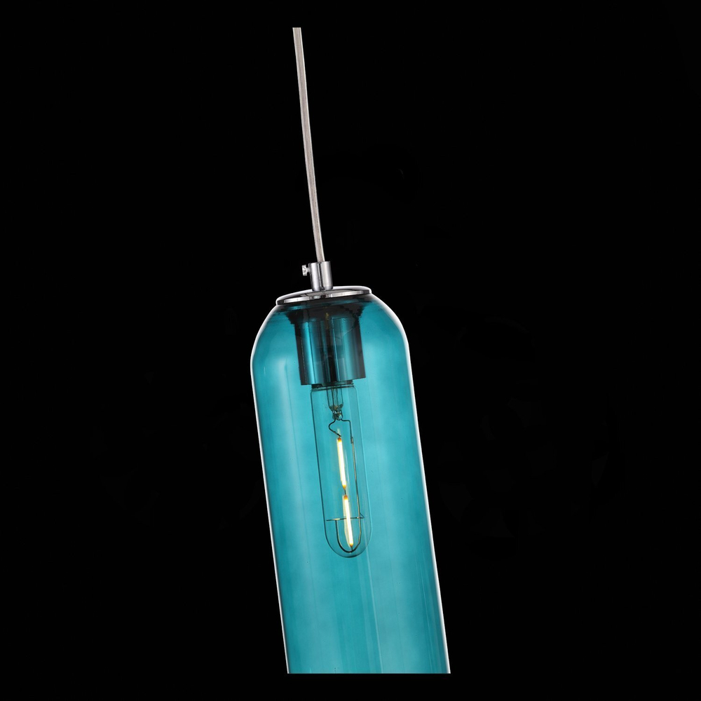 SL1145.183.01 Светильник подвесной ST-Luce хром/зеленый E27 1*60W CALLANA