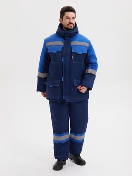 Костюм зимний "Нова" полукомбинезон (синий/василек)