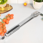 Щипцы-лопатка 40см нерж с черной деревянной ручкой