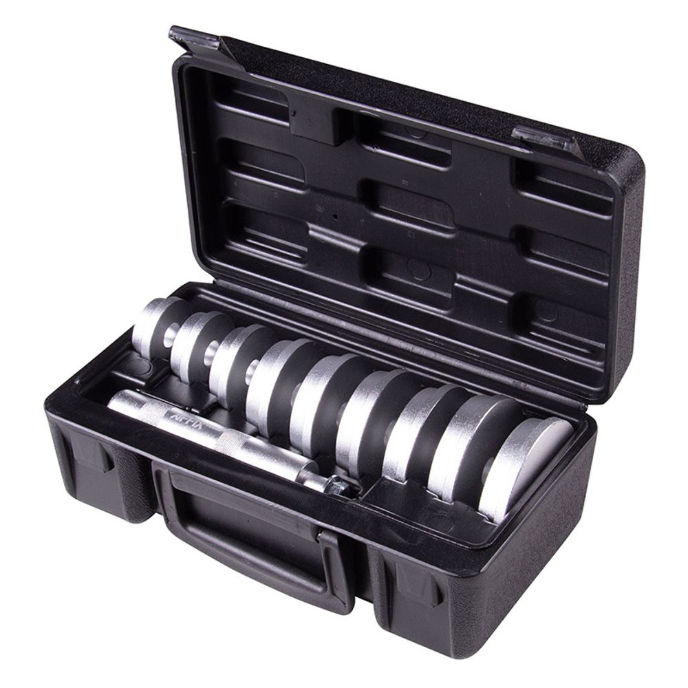 AFFIX (AF10020011C) Набор оправок алюминиевых для подшипников, 39,5-81 мм, кейс, 10 предметов