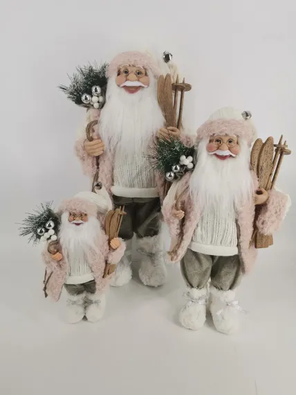 Дед Мороз Дворцовый в розовой шубке 30 см., ЕлкиТорг (ZS-S-21835-12)