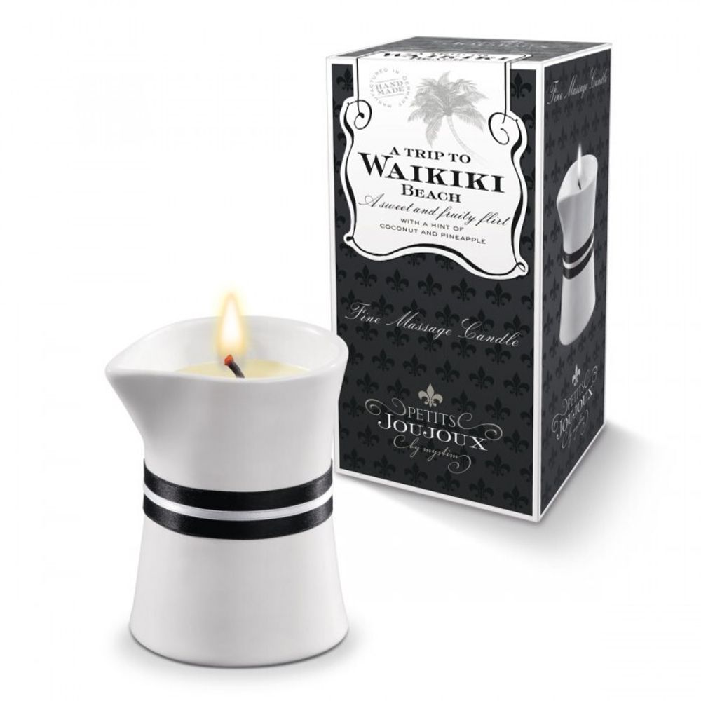 Массажное масло в виде малой свечи Petits Joujoux Waikiki Beach с ароматом кокоса и ананаса Массажное масло в виде малой свечи Petits Joujoux Waikiki Beach с ароматом кокоса и ананаса
