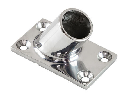 Основание стойки леера 1"(25,4 мм), 60 град, прямоугольное