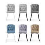 Стул на металлокаркасе Woodville Алиссум velutto 49, черный, ножки черные