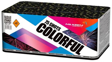 Батарея салютов "COLORFUL",  0,8"; 1"; 1,2"/75 залпов