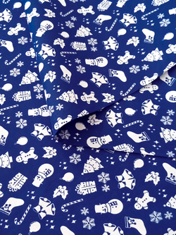 Ткань бязь плательная, рис. "Новогодний рисунок", ширина 150 см, арт. 581