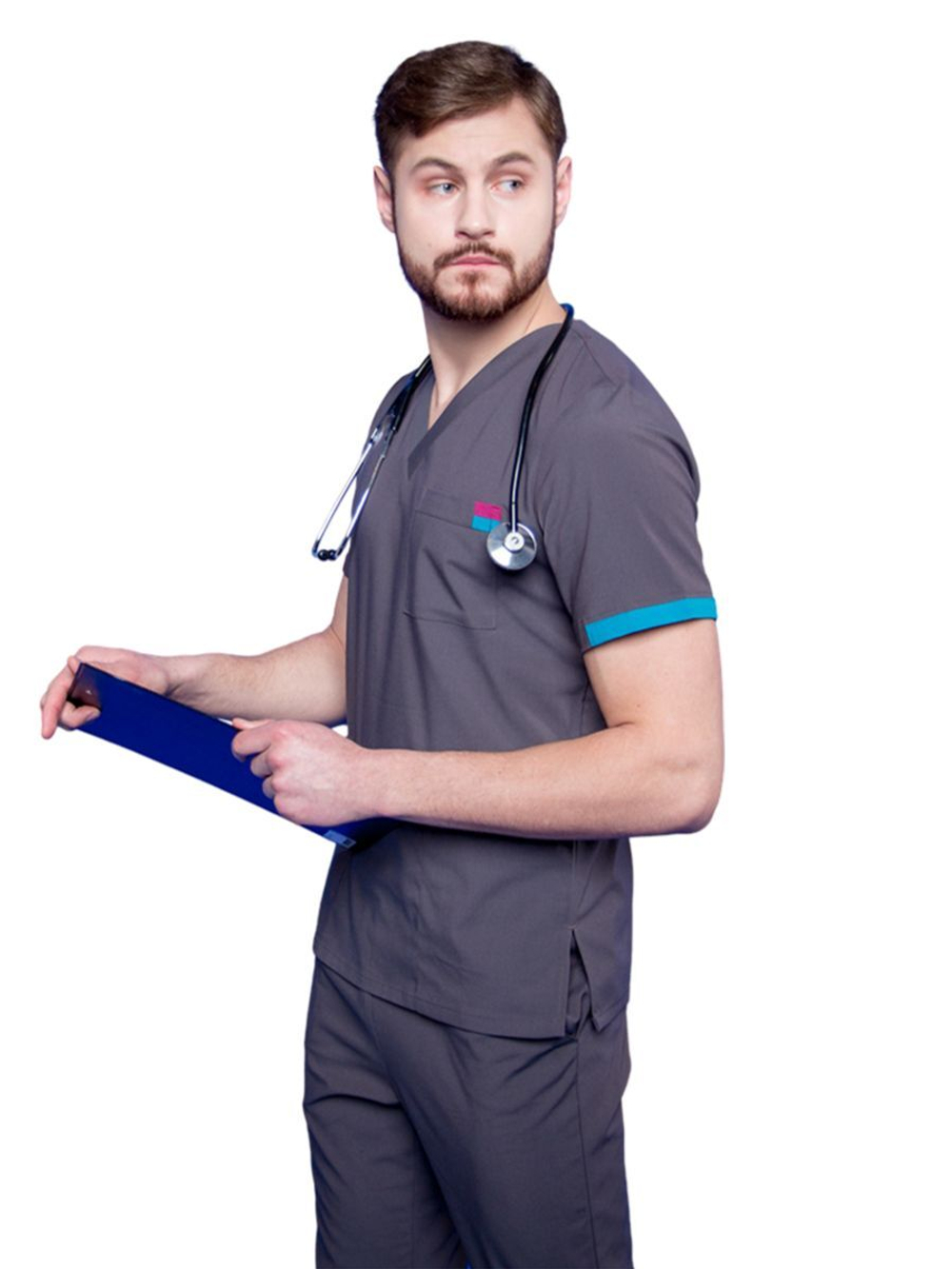 Туника медицинская мужская Pulse 258 Michigan, R148 нэви, S