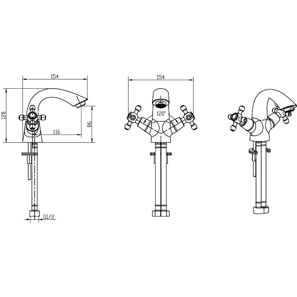 Смеситель для раковины Boheme Flora 311-FL