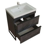 Тумба д/ванной "Окленд -70" Графит Мрамор под раковину Грэйс- 70 (DREJA) ЛОФТ (ПВХ)