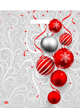 Пакет ВУР 38*45см НГ 60мкм Алый серпантин 1 шт