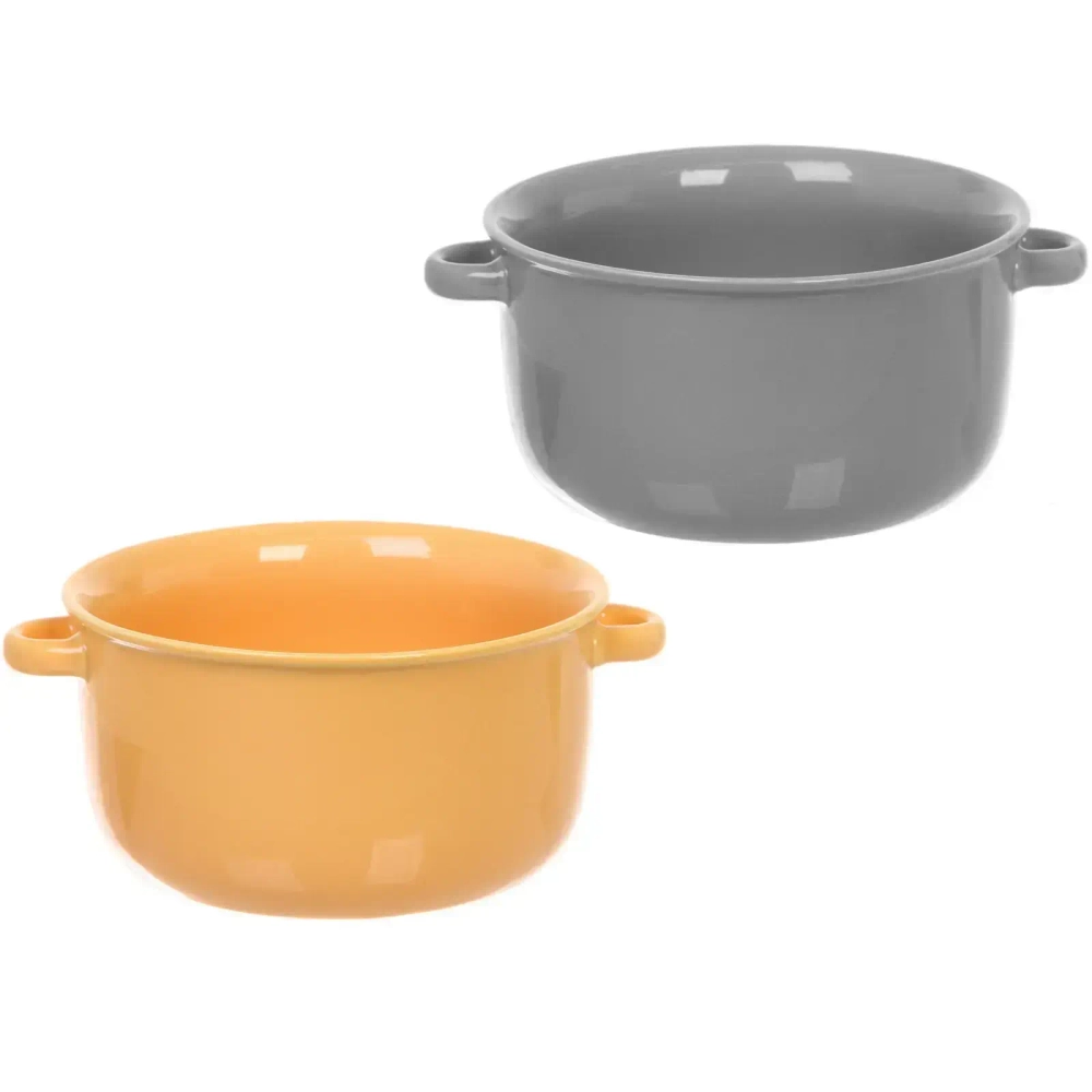 Бульонница керамическая 700мл «Глазурь», микс цветов