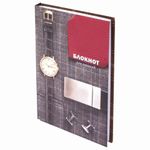 Блокнот А5 (135х206 мм), 80 л., твердый, клетка, выборочный лак, STAFF, "Мужской стиль", 111602