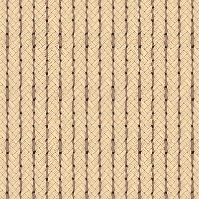 Seamless pattern of thread weaves, pigtail.