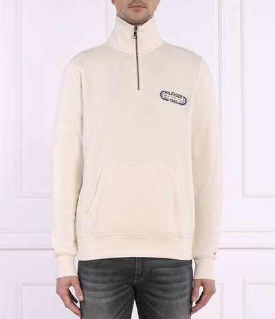 Худи HILFIGER TRACK GRAPHIC HALF ZIP Tommy Hilfiger - кремовый (MW0MW34382)