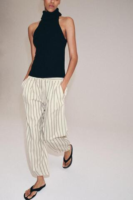 ZARA БРЮКИ В ПОЛОСКУ В ПИЖАМНОМ СТИЛЕ — ZW COLLECTION, ПОЛОСКИ
