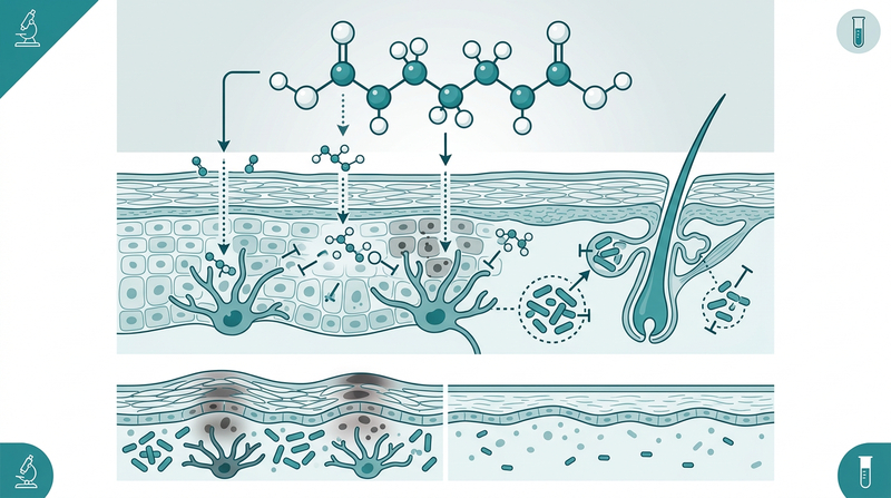 Клиникалық практикадағы азелаин қышқылы: әсер механизмі, дәлелдемелік база және акнені емдеу алгоритміндегі орны