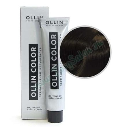 Крем краска для волос перманентная Ollin Color «Шатен пепельный» 4/1