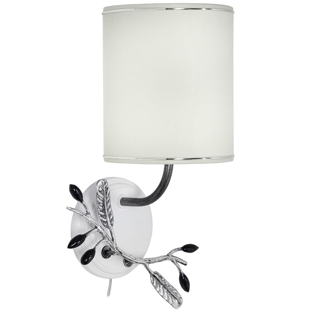 Бра настенный светильник Oliva Branch (Олива Бранч) Айс левое с абажуром Терра Снег