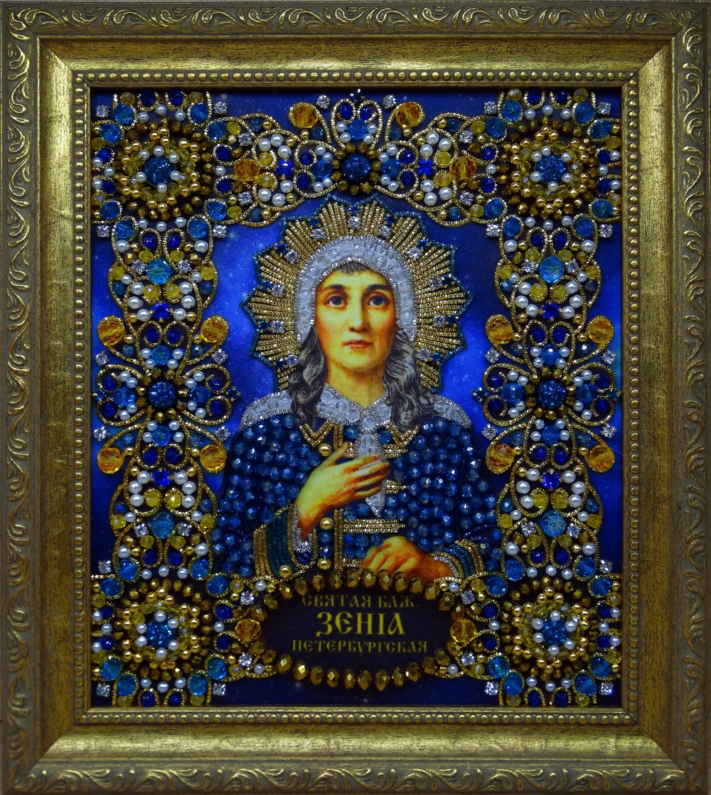 Принт-Ии13 Ткань с нанесенной авторской схемой Святая Ксения